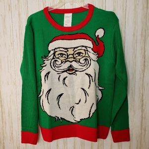 Forum Novelties Ugly Christmas Sweater Men's Size Medium 38-40 Green Red NEW